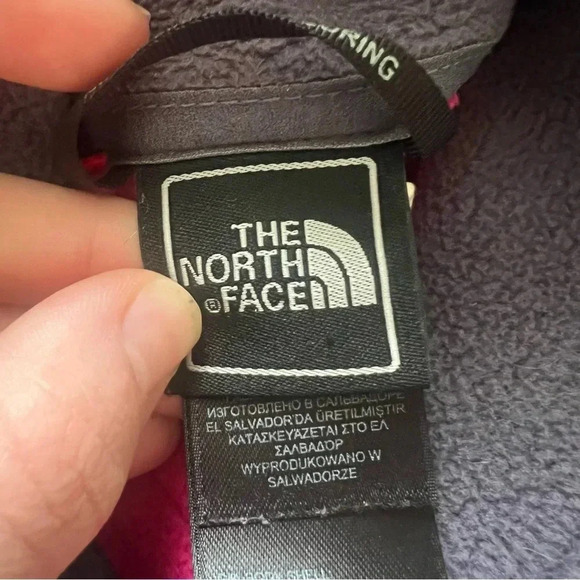 {The Northface} Pink and Gray zip up fleece jacket - Picture 2 of 9